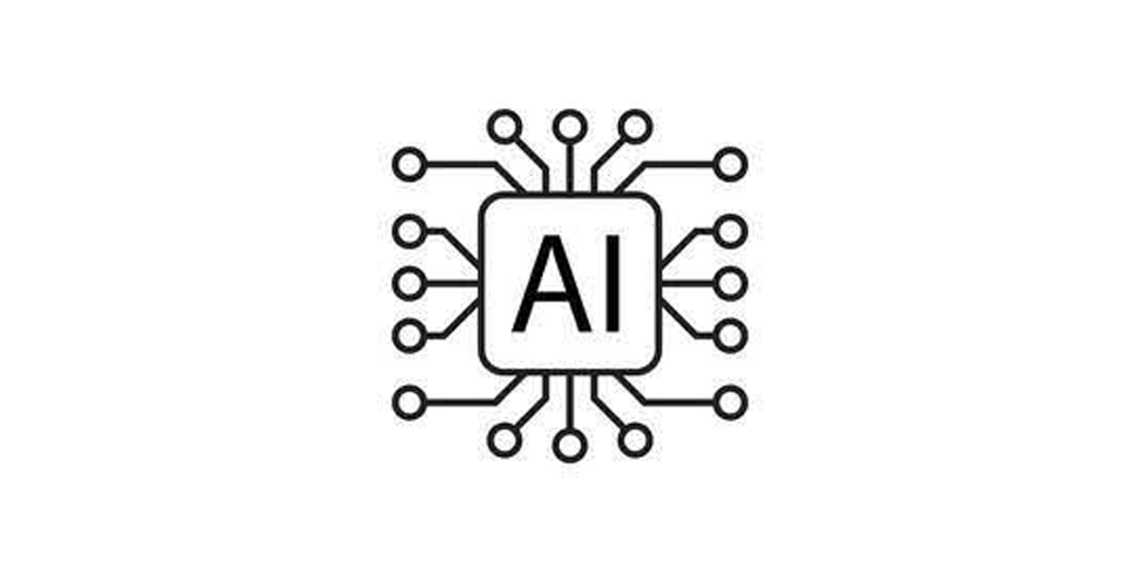 Tech looking image with black letters of AI on a white background