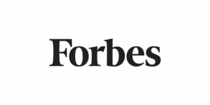 black text of Forbes centered on a white background