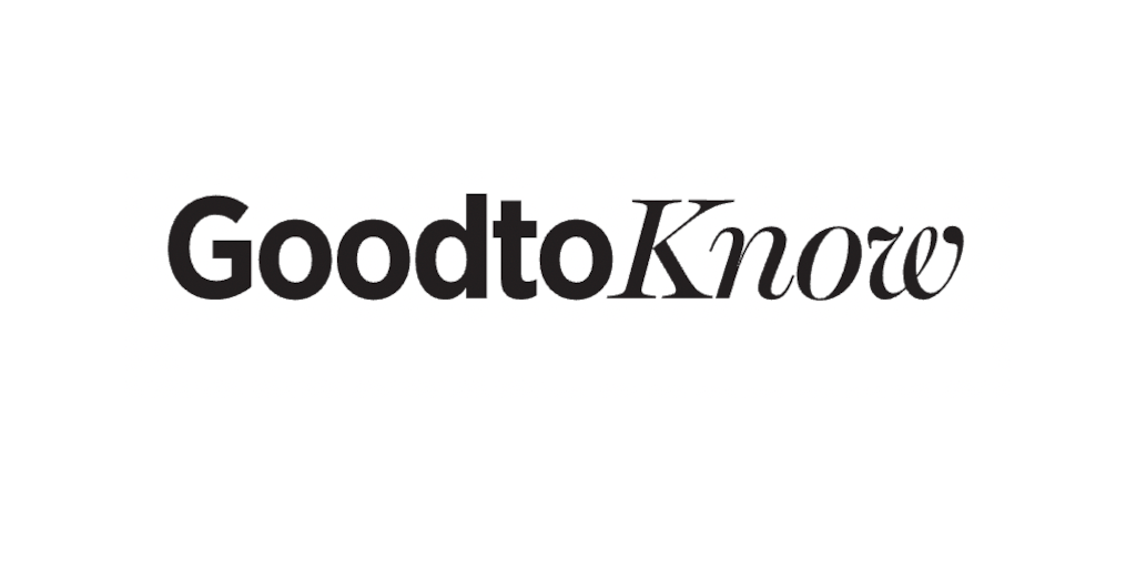 Black text of GoodtoKnow centered on a white background