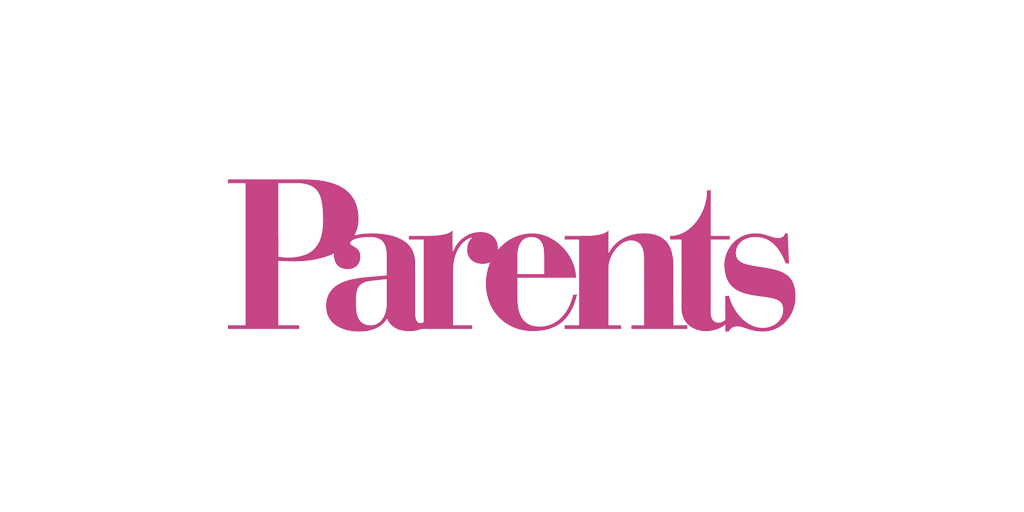 Pink text of Parents centered on a white background